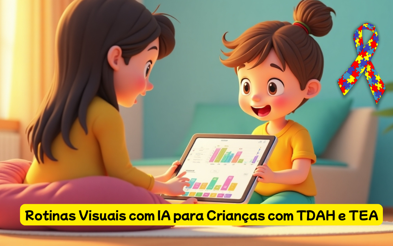 Como Criar Rotinas Visuais com IA para Crianças com TDAH e TEA