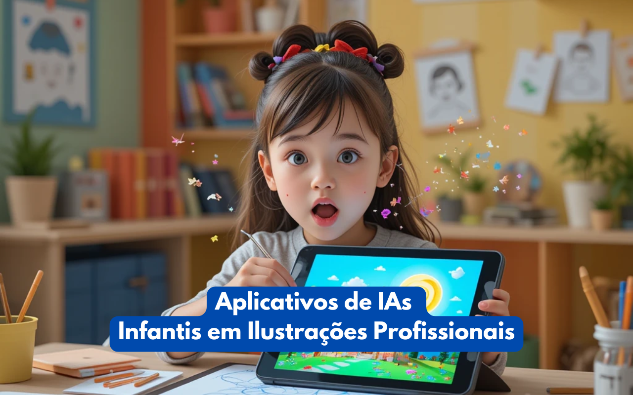 aplicativos de IAs Infantis em Ilustrações Profissionais